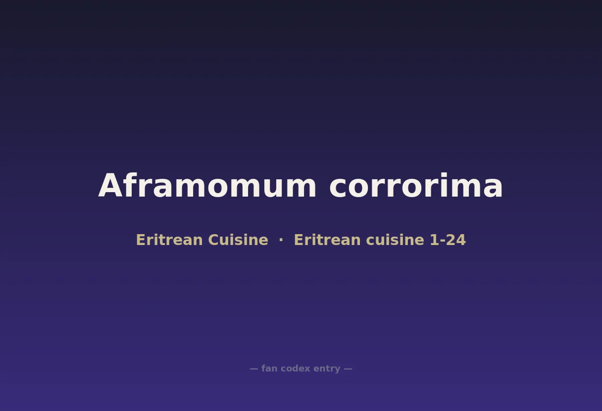 Aframomum corrorima