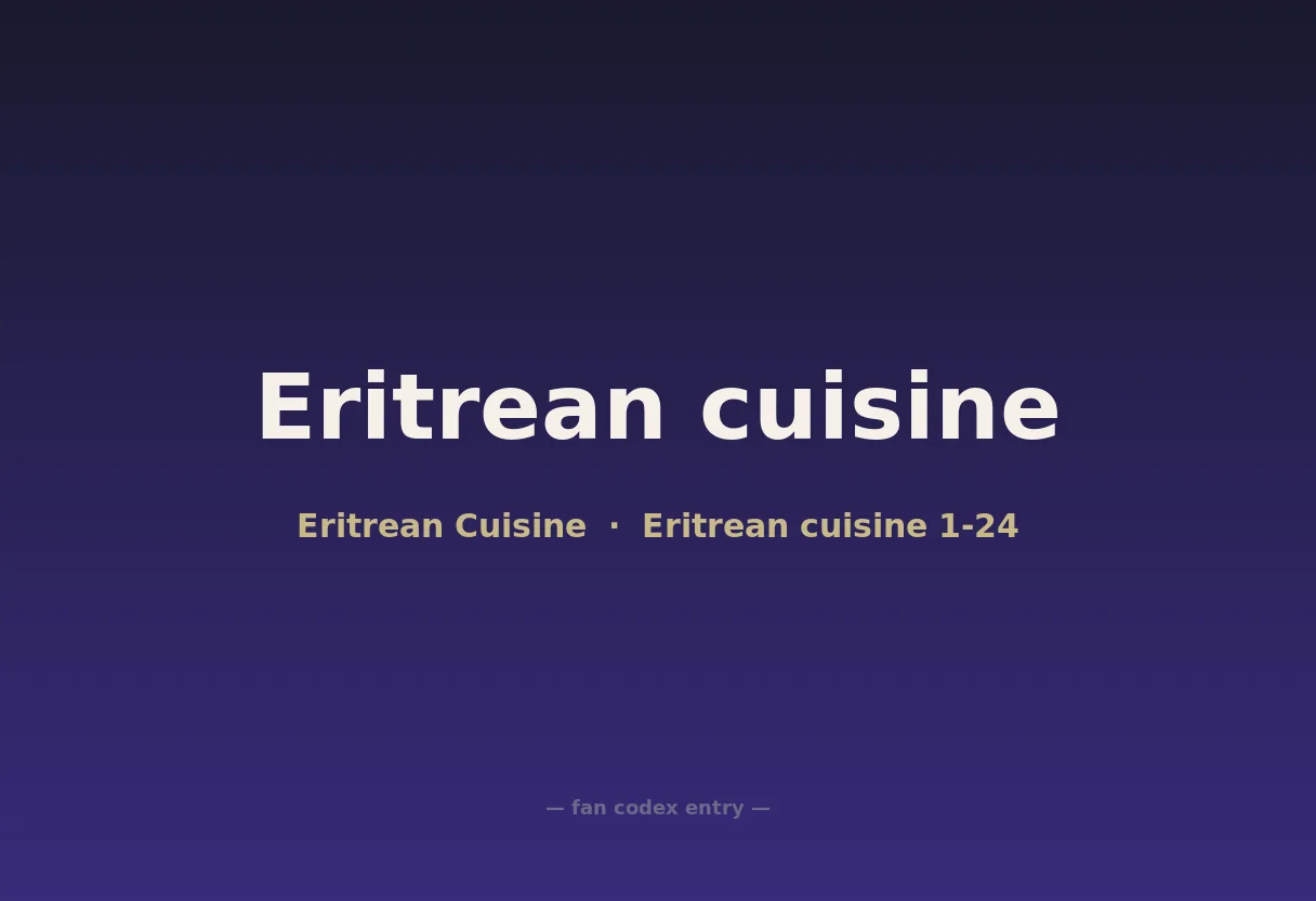 Eritrean cuisine